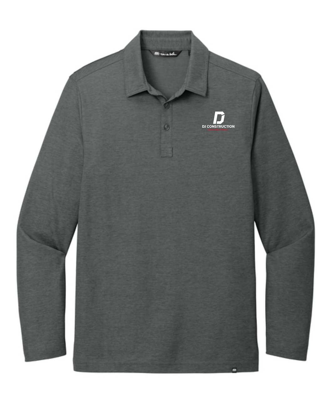 TM1MZ343 - Black Heather Long Sleeve Polo