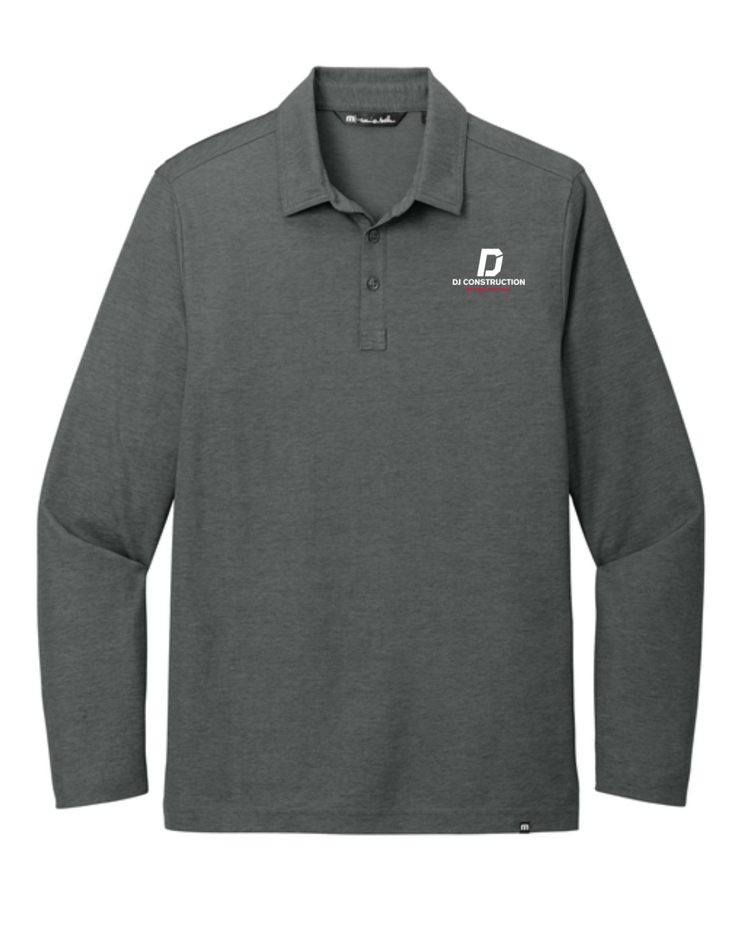 TM1MZ343 - Black Heather Long Sleeve Polo
