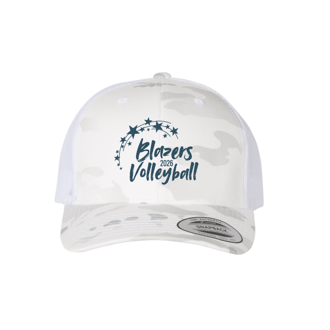 6606 - White Camo Hat with Logo
